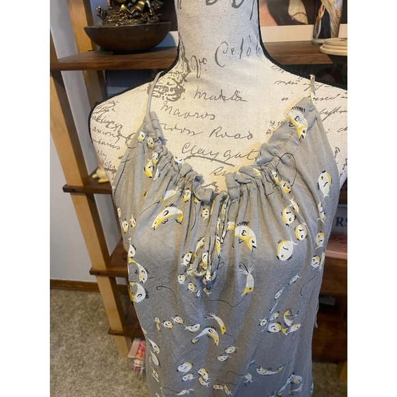 Anthropologie Vanessa Virginia Cocodrie Fish Tank halter high neck - Picture 4 of 7